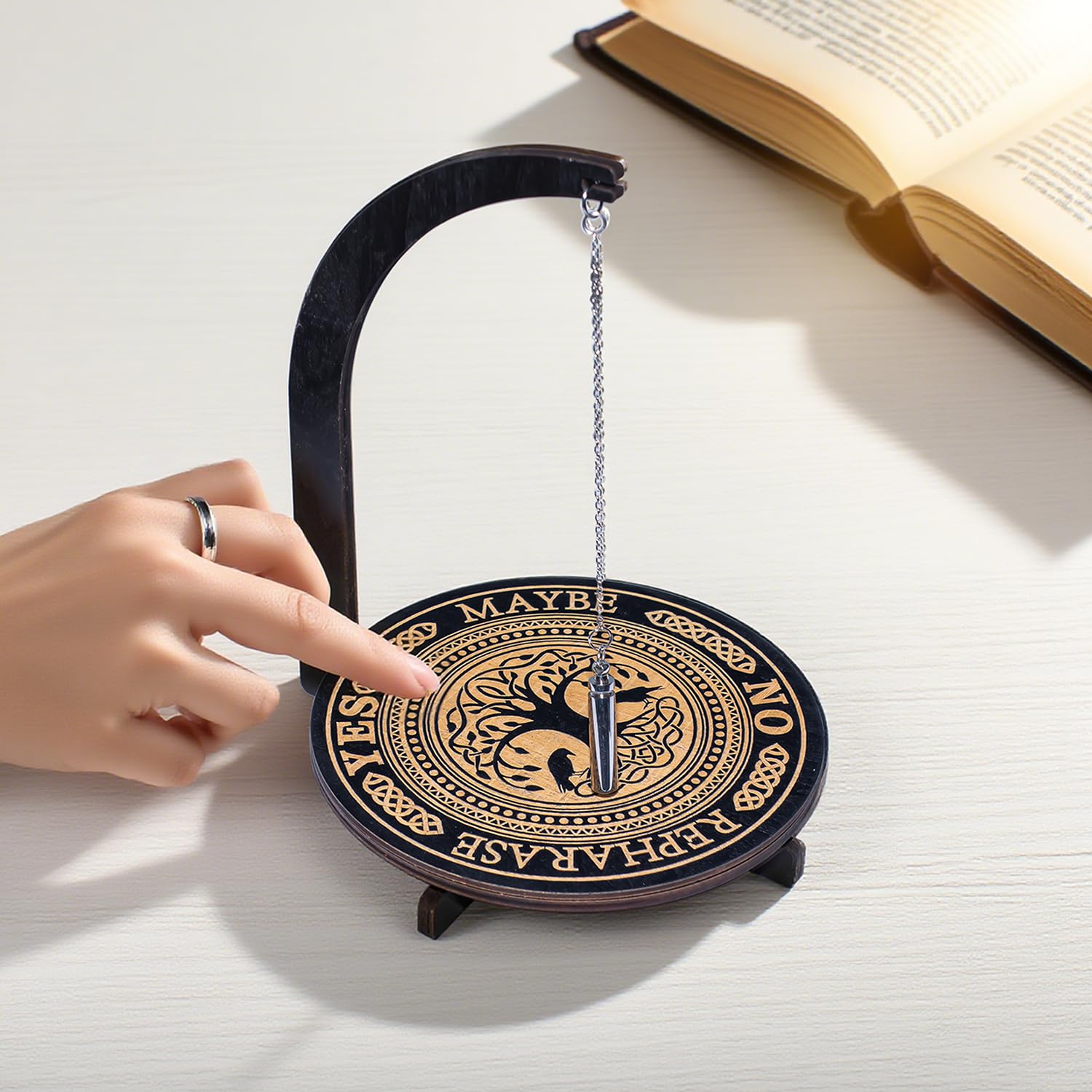 YIVFOX Mysterious and Downing Pendulum Stand Magnetic (4 Patterns Total) - 24x8.5x7 Magnetic Spiritual Decision-Making Tool