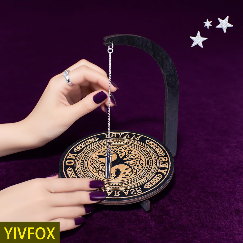 YIVFOX Mysterious and Downing Pendulum Stand Magnetic (4 Patterns Total) - 24x8.5x7 Magnetic Spiritual Decision-Making Tool