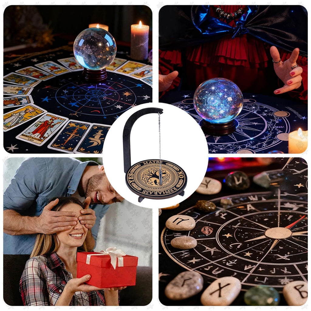 YIVFOX Mysterious and Downing Pendulum Stand Magnetic (4 Patterns Total) - 24x8.5x7 Magnetic Spiritual Decision-Making Tool