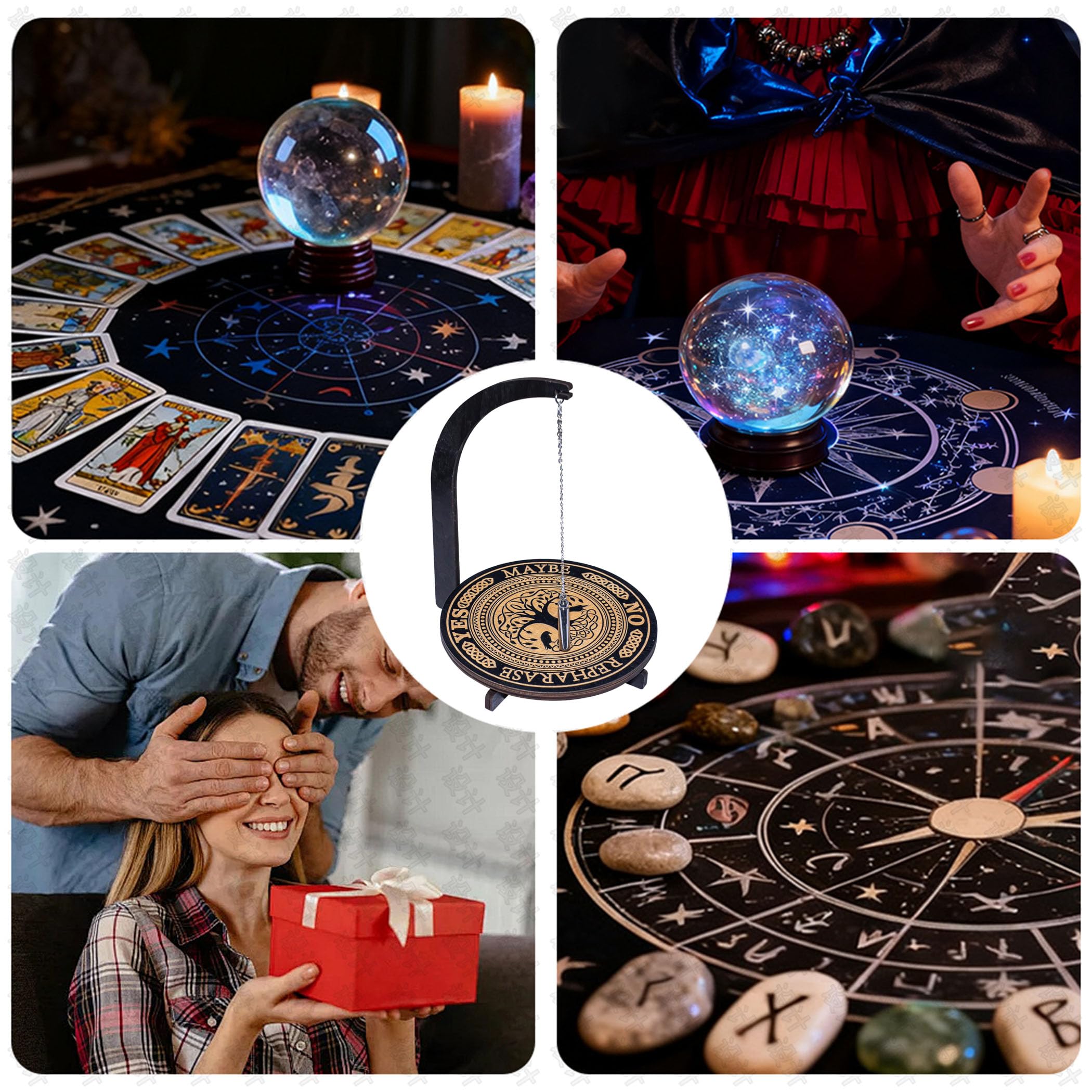 YIVFOX Mysterious and Downing Pendulum Stand Magnetic (4 Patterns Total) - 24x8.5x7 Magnetic Spiritual Decision-Making Tool