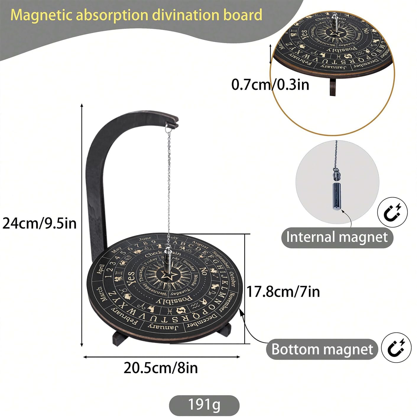 YIVFOX Magnetic Divination Stand, a Divination Stand with Constellation Design. It is a Magnetic Divination Tool for Exploring the Future and Assisting in Decision-Making.