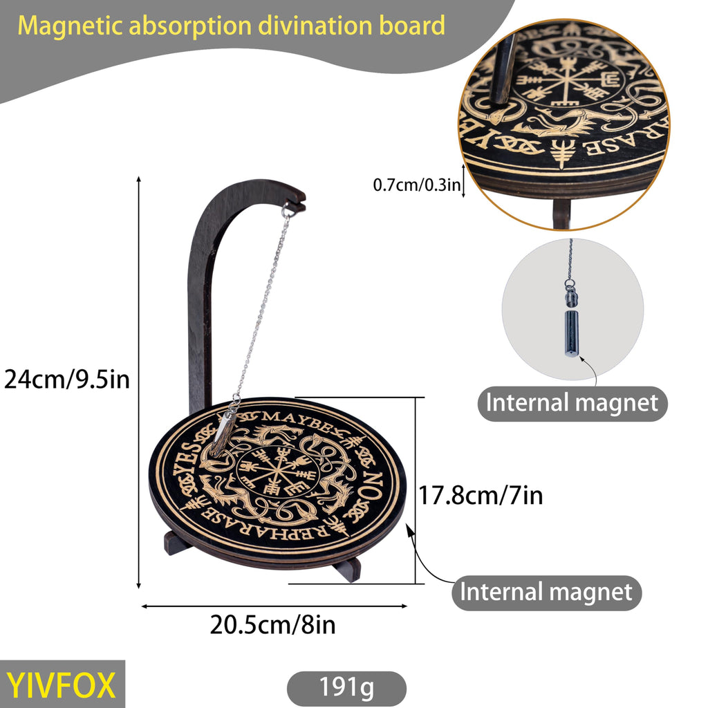 YIVFOX Mysterious & Divination Pendulum Stand Magnet (4 Patterns Total) - 24x8.5x7 Inch Magnetic Spiritual Decision Making Tool